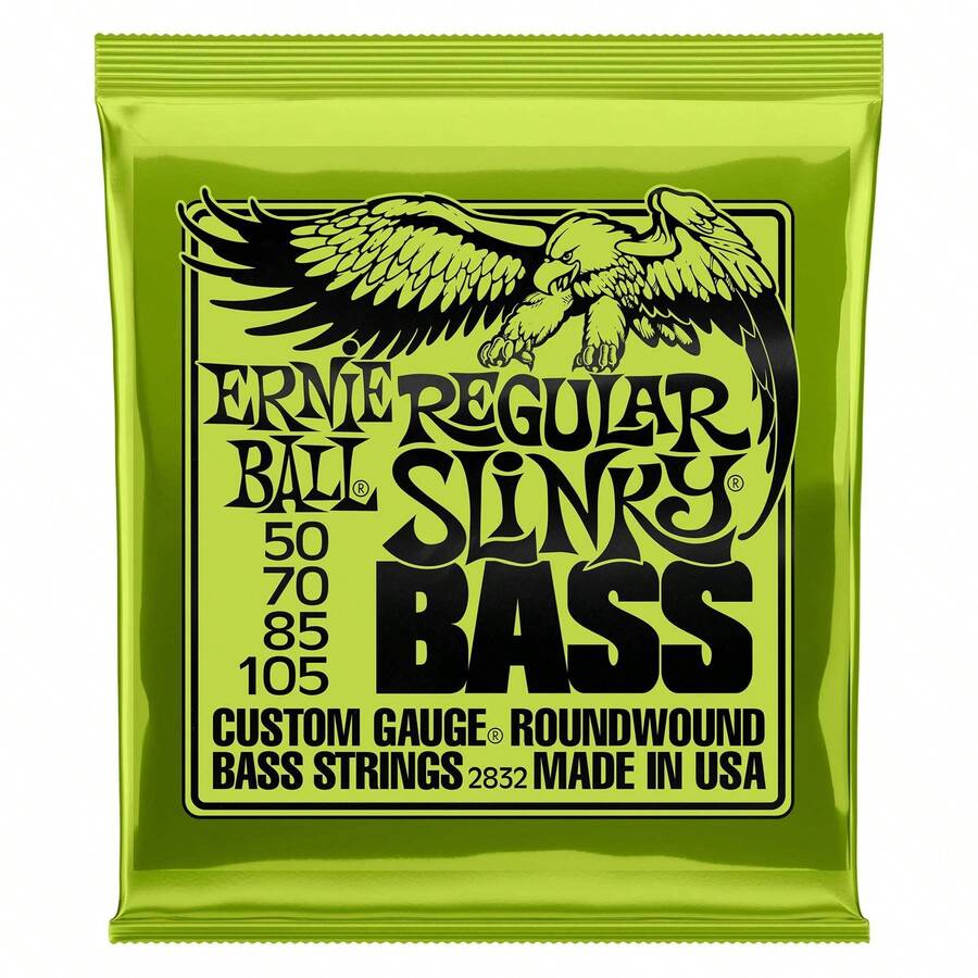 Ernie Ball Regular Slinky Juego de bajo herido de níquel.050 - .105 - Verde - Ver 1