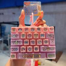 New Animal Cartoon Stress Relief 26-Key Mechanical Keyboard Toy Keychain Bag Pendant Birthday Gift Back To School - Multicolor - View 10