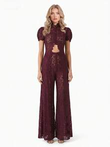 Conjunto de 2 Piezas de Satén Estilo Boho para Mujer, Camisa de Manga Corta y Pantalones de Pierna Ancha, Conjunto de Lujo para Vacaciones y Relax - Blanco - Ver 7