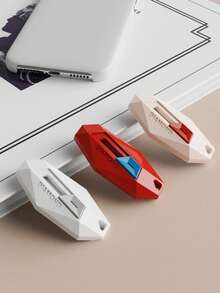 Diamond Design Portable Letter Opener, Professional Home Art Tool With Auto-Retract Function, Can Be Used As Fridge Magnet, Anti-Stick Tool For Opening Packages And Cardboard Boxes, Mini Durable Multi-Function - A - View 2