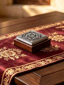 Round Wooden Incense Burner Hollow Cover Classic Floral Carved Wood Censer For Home Fragrance Meditation Yoga Bedroom Decor For Oud Bakhoor Frankincense Ramadan Gift - Multicolor - View 10