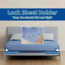 4pcs Bed Sheet Fasteners - Non-Slip Mattress Clips, Invisible Buckles, Suitable For Double/Full/King Size Beds - Ideal For Hospital, Hotel And Home Use, Bedding Accessories, Bed Sheet Fasteners For All 365 Days Of The Year - Multicolor - View 3