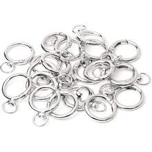 10 buah/paket Klip Gantungan Kunci - Klip Carabiner Paduan Seng, Cocok untuk Aksesori Perhiasan DIY, Hiasan Dompet, Gantungan Kunci, dengan Konektor Putar Klip Kunci Berbentuk Hati - Gesper pegas terbuka - View 4