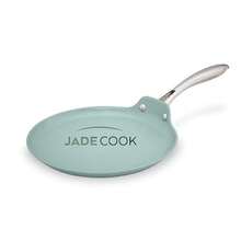 JadeCook Comal Crepera Antiadherente 32 cm con Mango Recubrimiento de Cerámica Antiadherente y polvo de jade Con mango de Acero Inoxidable, Ideal para Cepas - Ver 1