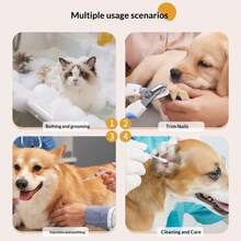1PC Foldable Pet Grooming Restraint Stand, Breathable Mesh Pet Bathing Table, Anti-Scratch Pet Fixing Chair For Cat Dog Nail Trimming, Hair Drying, Showering And Medicine Feeding - Multicolor - View 4