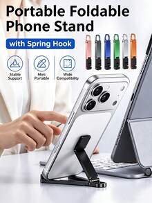 Giá đỡ điện thoại di động gấp gọn, móc khóa mini giữ điện thoại có kẹp nhanh, giá đỡ du lịch nhỏ gọn, phù hợp cho mọi điện thoại thông minh dưới 8 inch - Nhiều màu - Xem 4