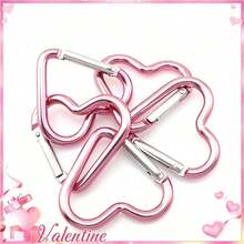 5PCS/ Girl Heart-Shaped Hanging Buckle, Wear-Resistant Spring Carabiner, Bag Key DIY Decoration Small Accessories - Multicolor - View 1