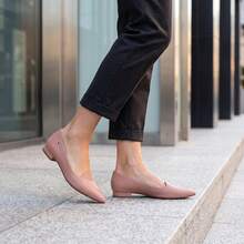 Women's Vizzano Flat Shoe With Low Block Heel, Pointed Toe, Comfortable And Original - 裸體 - 查看 5