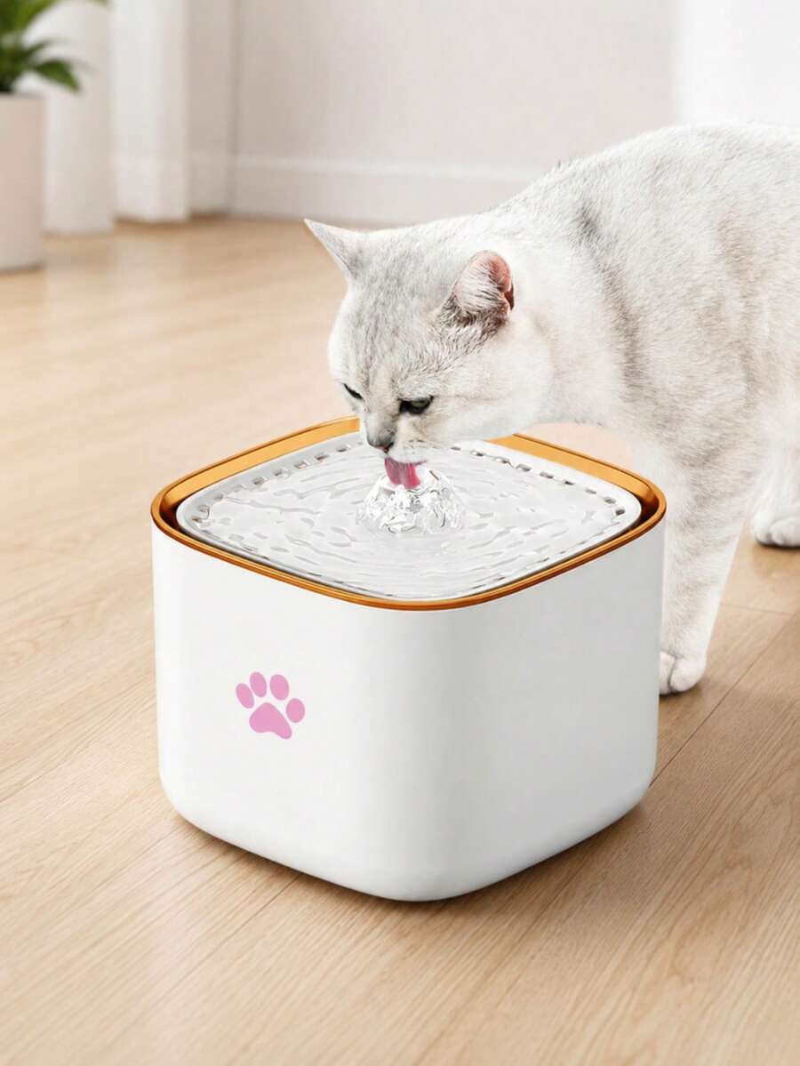 3L/101.45oz Pet Water Fountain, Suitable For Cats And Dogs, Automatic Water Dispenser With Filter, Quiet Water Circulation System, Large Capacity Cat Water Dispenser, Easy To Clean - 3L - View 1