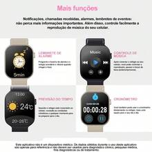 Smartwatch para Homens e Mulheres, Relógio Inteligente de Moda: Tela de 2,04" com Borda Ultrafina, Assistente Diário (Calculadora/Despertador/Clima), Carregamento sem Fio, Notificações, Chamadas via Bluetooth, Monitoramento de Atividade Física, Mais de 100 Mostradores Personalizáveis - Prateado - Visão 4