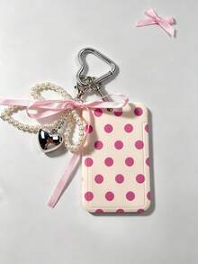 1件時尚蝴蝶結印花卡夾吊飾、包包掛飾、鑰匙圈、錢包、商務銀行信用卡夾、中性錢包套 - 彩色 - 查看 12