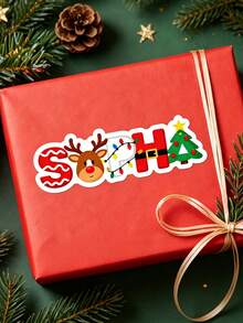 Personalized Christmas Gift Tags/Custom Name Tags/Christmas Stickers/Holiday Gift Christmas Name Tags/Christmas Gift Label Stickers - Multicolor - View 3