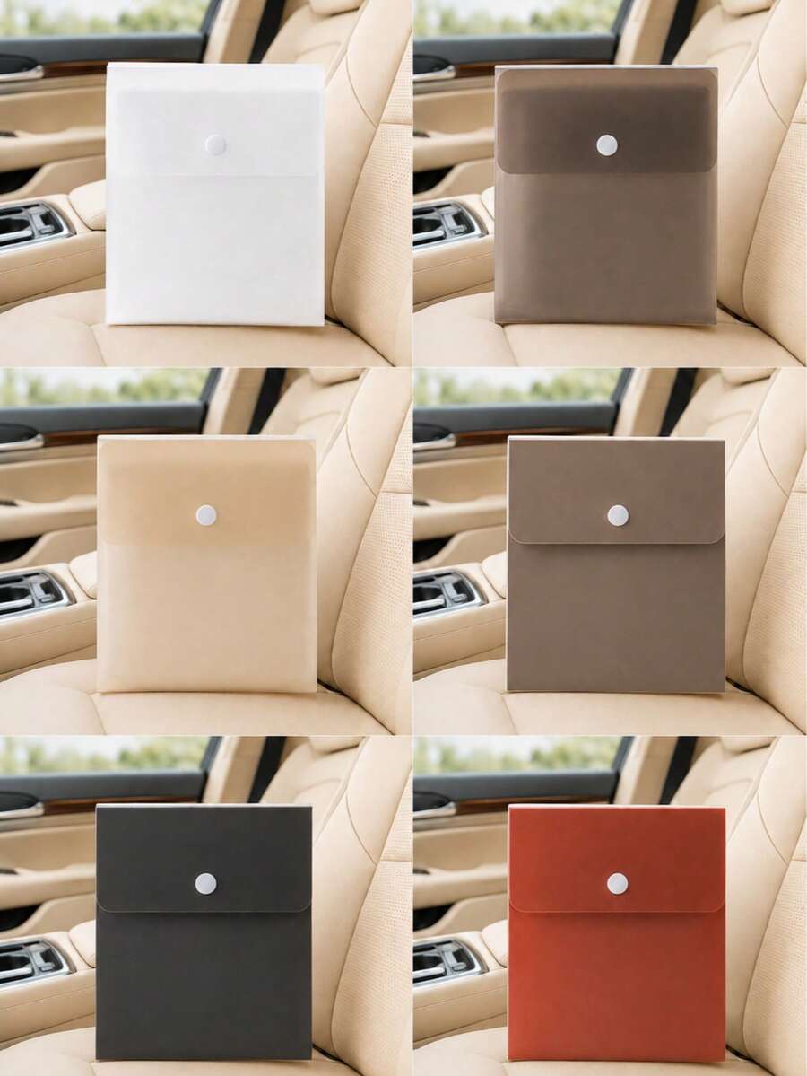 汽車CD收納盒 12片裝便攜式CD收納盒 磨砂PP材質 CD/DVD收納袋 扣合式光碟整理盒 緊湊型汽車配件 居家辦公旅行通用 音樂電影遊戲光碟收納