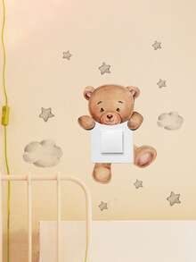 1 buah Stiker Saklar Lampu Perekat Diri Motif Bunga Bertekstur 3D, Dekorasi Rumah Gaya Mewah untuk Kamar Tidur - Stiker kartun - View 4