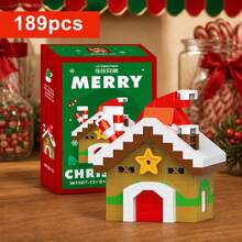 Santa Claus Design Building Block Set, Christmas Theme Building Block Decoration, Mini Building Block Figures, DIY Christmas Stocking Fillers, Christmas New Year Birthday Gifts, Party Favors - Multicolor - View 2