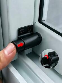Window Lock, Sliding Door Lock, Safety Lock Clip Fixer Limiter, Sliding Door And Window Lock Set, Including 2 Keys - Durable Metal Material, Easy Installation, Safety Protection - A - View 3