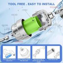 Shower Head Water Filter - 4 Pack 36 Stage Cartridges Green - View 7