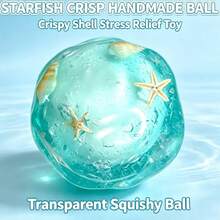 Mainan Squishy Buatan Tangan Terbaru Berbentuk Bintang Laut dan Kerang, Mainan Gelisah dengan Kontrol Suara ASMR, Mainan Pereda Stres Bertema Laut Transparan untuk Remaja dan Dewasa, Hadiah Ulang Tahun, Natal, Kejutan, dan Liburan. - MultiWarna - View 7