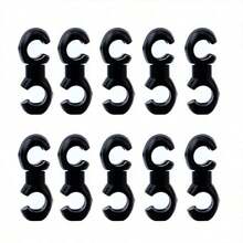 10pcs/Sturdy Bicycle Cable Clips With Rotating S-Shaped Hook And Secure Locking System, Perfect For Securing Brake And Gear Systems Of Mountain Bikes, Road Bikes And Hybrid Bikes - Made Of Durable Plastic, S-Shaped Design, Specifically Designed For Bicycle Transmission Cables - Multicolor - View 10