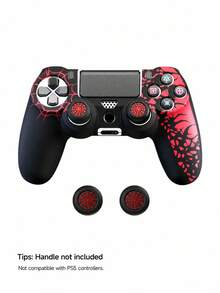 2026 New Red Spider Web 4 Controller Cover Set, Non-Slip Silicone Protective Case + Raised Joystick Caps, Supports Charging With Protective Case, Separate Case/Caps/Set Available, Anti-Slip, Anti-Sweat, Anti-Dust, Anti-Scratch, Enhances Grip, Improves Gaming Experience, Best Gift For 4 Players, Christmas/New Year 2026 Gift, Holiday Promotion/Christmas Special Edition, Children/Family Gift - Multicolor - View 10