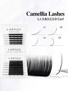 LAKIUU 12 Rows LJ LB LC LD Camellia Eyelash Flower Eyelashes Faux Mink Soft Volume Premade Fan Lashes Japanese And Korean Eyelash - View 3