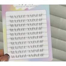 80pcs Large Capacity 10 Rows Natural Look Eyelash Clusters With Transparent Stems, Natural Look Sunflower Eyelash Clusters, Suitable For Beginners, Eyelash Clusters, Single Eyelashes, Eyelashes, False Eyelashes (Random Bottom Card) - C - View 8