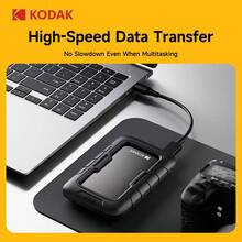 Kodak P110 Portable HDD 500GB/1TB – Termasuk Kabel USB-A SuperSpeed (5Gbps), Plug & Play, Perlindungan Anti Guncangan, Kompatibel Luas dengan Laptop, Router, TV, dan PS4 - View 2