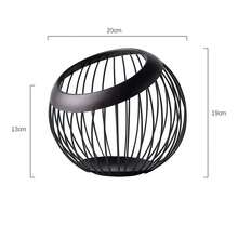 Cesta de hierro para almacenamiento de frutas, escurridor, recipientes para huevos y verduras, cesta nórdica para aperitivos, dulces y frutas, organizador de almacenamiento para el hogar y la cocina. - Blanco - Ver 8