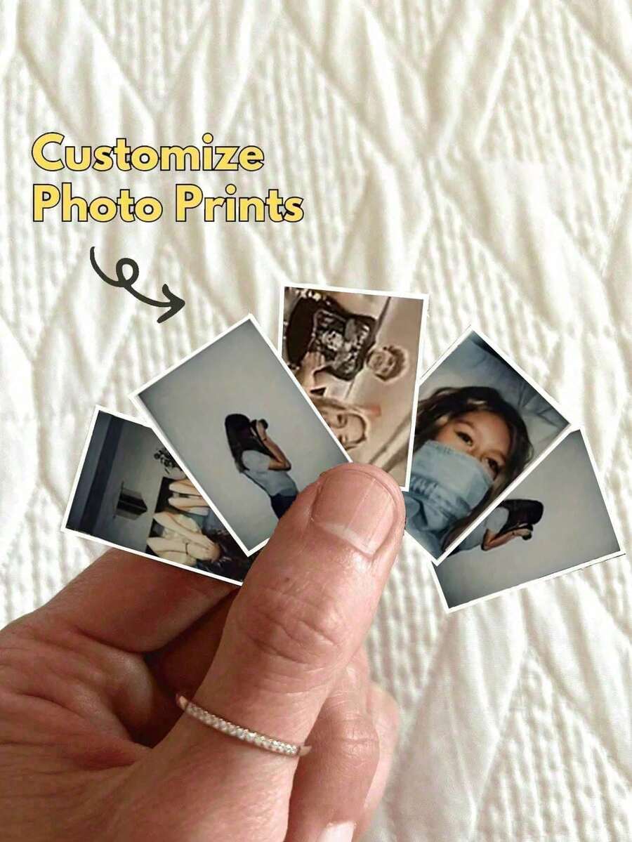 1-25 Custom Mini Photos, Pocket-Sized Personalized Photos, Custom Miniature Photos, Miniature Printed Photos, Mini Photos, Personalized Instant Photo Gifts, Mini Photo Prints Wallet Size Souvenirs, Suitable For DIY Memory Books, Christmas, Birthdays - Multicolor - View 1