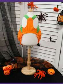 Halloween Pumpkin Pet Harness Dress, Funny Pumpkin Costume For Teddy, Bichon, Small Dogs And Cats - Orange - View 5