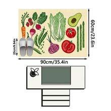 1pc Nordic Fresh INS Style - Cartoon Fruit & Vegetable Pattern Door Mat, Suitable For Bathroom, Kitchen, Entrance, Hallway, Bedside, Living Room, Bedroom, All-Season Machine Washable Soft Small Size Rug, Aesthetic Home Decor - Multicolor - View 11
