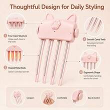 Heated Hair Volume Clip, Electric Bang Styling Hair Clip, 2-Level Heating Root Volumizing Comb, Styling For Fine And Flat Hair, Quick Hair Volume Grooming - Multicolor - View 8