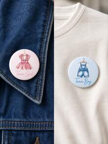 Gender Reveal Brooch, Blue And Pink Question Mark Fun Voting Badge, Team Party Celebration Decoration, Answer Reveal Game Supplies, Clothing Accessory, Gift For Party Host - Multicolor - View 6