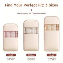 Space-Saving Hanging Garment Bag With Built-In Compression Zipper, Dust-Proof Storage Bag For Down Jackets, Coats, Blankets, Sweaters, Seasonal Clothing, Closet Organization, Suit Bags And Dress Hanging Bags - Multicolor - View 2