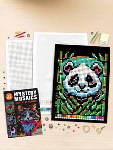 1pc Number Coloring Book, Mysterious Mosaic Pixel Coloring Book, Paint Pixel Mosaic Patterns According To Numbers, Exercise Concentration, Cultivate Color Matching Ability, Relieve Stress And Anxiety, Home Leisure, After-School Time-Killing, Travel Companion, Home Coloring Interaction, Daily, Back To School Season, Essential Stationery Coloring Book, Holiday, Birthday, Party, New Year Gift Choice - Multicolor - View 6