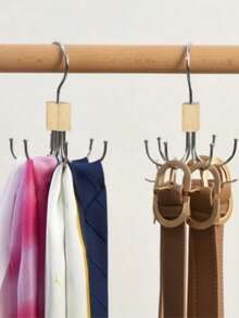 Belt Storage Rack, 360° Rotating Metal Hanger, Can Store Hats, Underwear, Ties, Belts, Scarves; Storage Hooks For Dorm, Home, Campus, Hotel Use, Portable For Travel - Multicolor - View 7