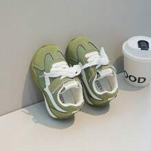 1 Pair Fashionable Baby Sneakers, Soft Breathable Fabric, Lightweight Shock-Absorbing Non-Slip Sole, Caring For Baby's Little Feet. Multiple Colors Available, Suitable For Running And Jumping, Must-Have For Cute Babies! - Green - View 9
