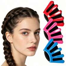 3pcs/1pc DIY Hair Styling Tool Set: Quick Bun Maker, Stylist Curling Iron Accessory, 5-Finger Sponge Hair Bun Maker, Centipede Braid Hair Tool DIY, Twisted Braid Hair Styling Tool, Suitable For Women, Girls, Wedding Hairstyles - Multicolor - View 6