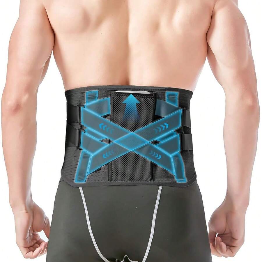 1pc Back Brace For Lower Back Brace, Breathable Lumbar Support Belt For Men/Women - Multicolor - View 1