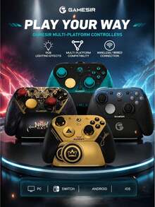 GAMESIR G7 Pro 8K Wireless Gaming Controller, Supports PC / Switch / IOS / Android, 8000Hz Polling Rate, 2nd Gen TMR Hall Effect Joysticks, Dual Trigger Stops, 4 Back Buttons, Macro Function - View 2