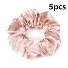 5pcs/10pcs/15pcs Silk Satin Hair Scrunchies, Soft Elegant Large Hair Bands, Women's Daily Hair Accessories - Multicolor - View 9