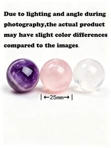 25毫米水晶球套装，紫水晶/粉晶/白水晶 - 25mm球 - 查看 7