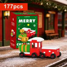 Santa Claus Design Building Block Set, Christmas Theme Building Block Decoration, Mini Building Block Figures, DIY Christmas Stocking Fillers, Christmas New Year Birthday Gifts, Party Favors - Multicolor - View 6