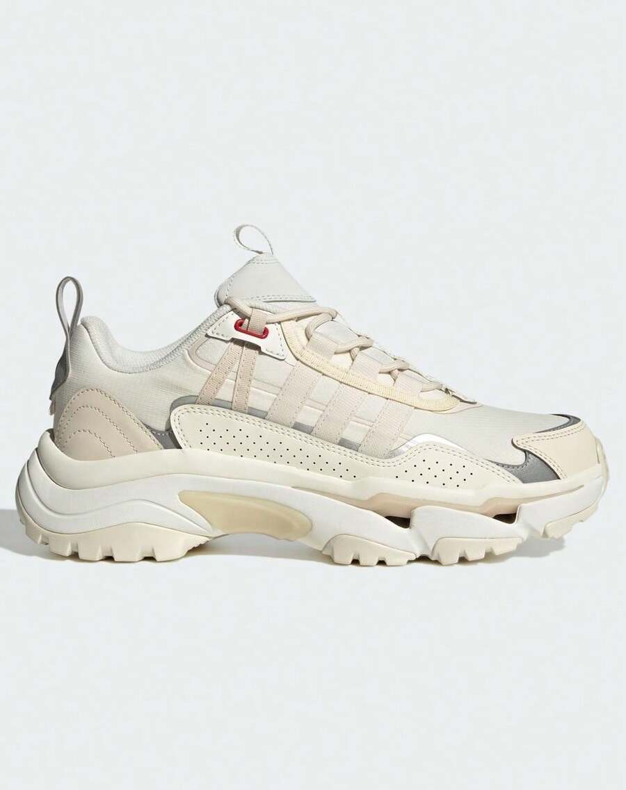 Adidas Spring/Autumn Unisex Running Shoes, Retro Comfortable Sports Casual Thick Sole Running Shoes JR8335 - Jade White / Pure Gem Red / Wonderful White - View 1