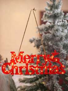 1pc New Merry Christmas Letter LED Light String Glowing Sign Christmas Tree Hanging Ornament Autumn/Winter Decoration For Bedroom Living Room Desktop Holiday Atmosphere Decor Gift - Merry Christmas Letter Lights - View 9