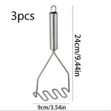 Stainless Steel Potato Masher, Wavy Wire Potato Ricer Manual Food Masher, Hand Held Vegetable Fruit Mashing Tool For Potato, Banana, Pumpkin, Baby Food - Silver - View 13