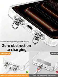 2/4/6pcs Compact Mini 360° Rotating Ultra-Thin Stainless Steel Phone Lanyard Patch, DIY Side-Hanging Single-Hole Metal Connector, Anti-Drop Phone Lanyard Decoration That Can Be Hung On Fingers, Creative Personalized Phone Lanyard Connector, Universal Phone Case Back Sticker Fixed Bracket Phone Accessory - Multicolor - View 8