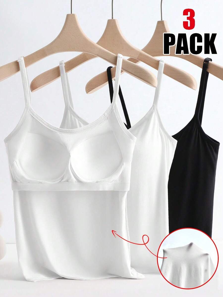 Women Tank Tops & Camis - 黑白 - 查看 1