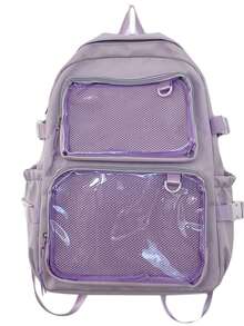 Japanese Kawaii Women New 2026 Transparent Backpack Women Large Capacity Ita Backpack School Bags For College Student JK - Multicolor - View 9