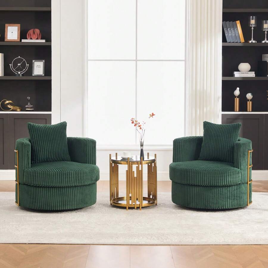 Home Theater Seating - 祖母綠+燈芯絨 - 查看 1